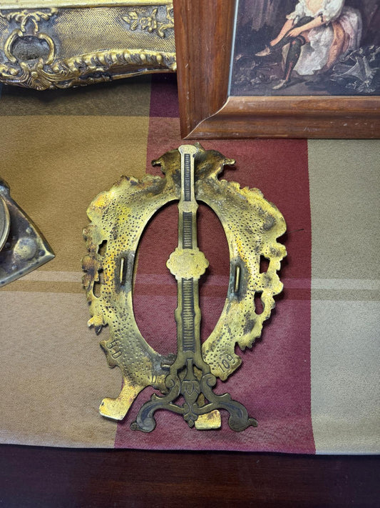 Antique French Brass Oval Photo Frame with Cherub – Art Nouveau Victorian Era