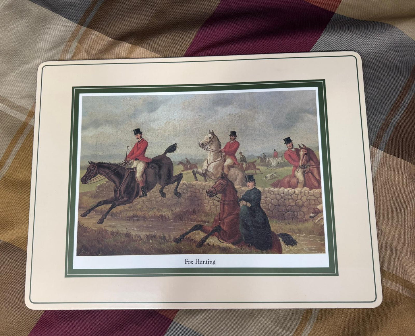 Vintage Fox Hunting Collectible Placemats – Set of 4 | Classic British Equestrian Scenes